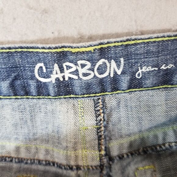 Carbon jeans men's 32x34 regular boot cut retro blue button fly denim pants - Picture 13 of 14